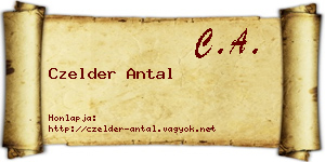 Czelder Antal névjegykártya